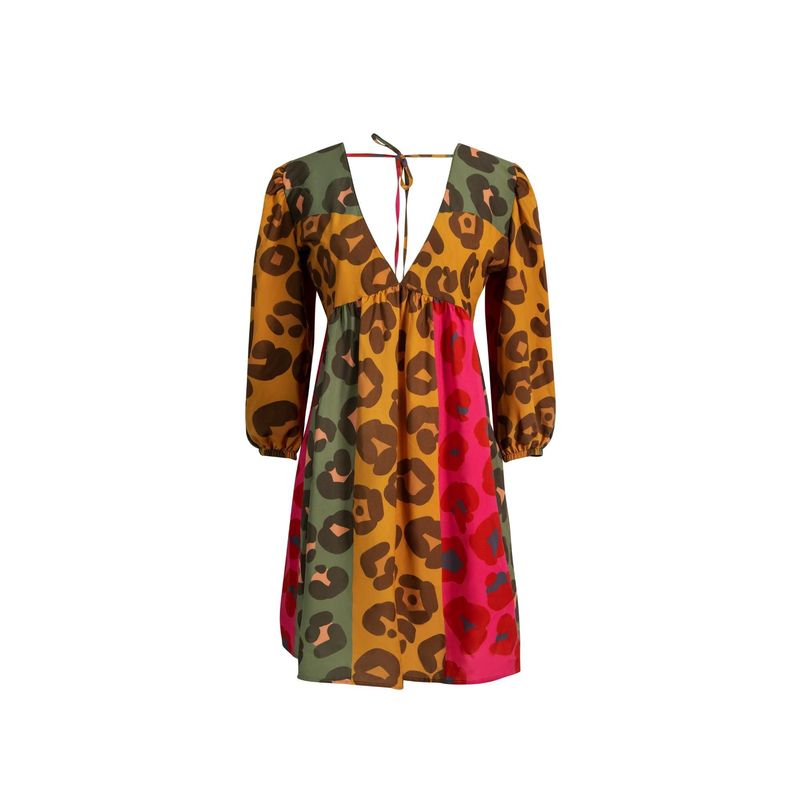 FIORY - Vestido Corto Verde Militar Fiory