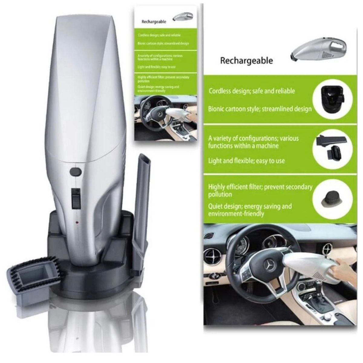 ONE PIXEL - Aspiradora Para Carro Inalambrica Recargable Portatil ONE PIXEL