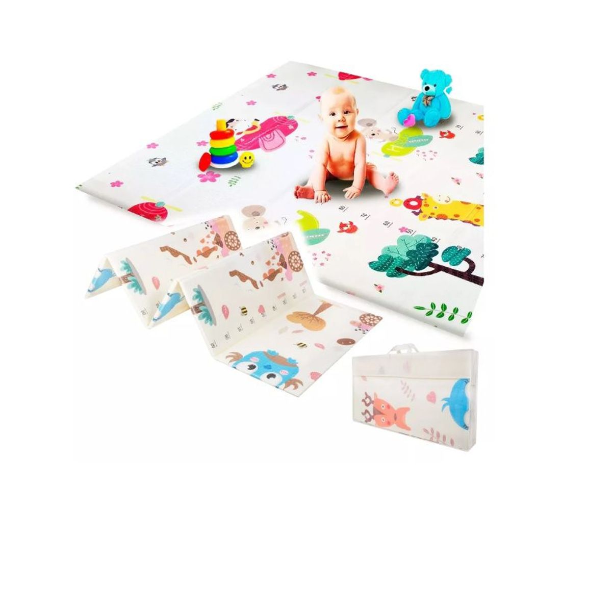 GENERICO - Tapete Alfombra Plegable Reversible Antigolpes Para Niños