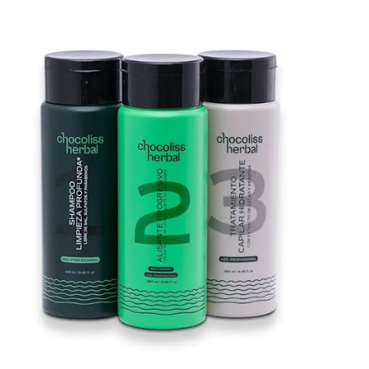 CHOCOLISSHERBAL - Kit Alisante Natural Con Keratina Chocoliss Herbal 250 ml