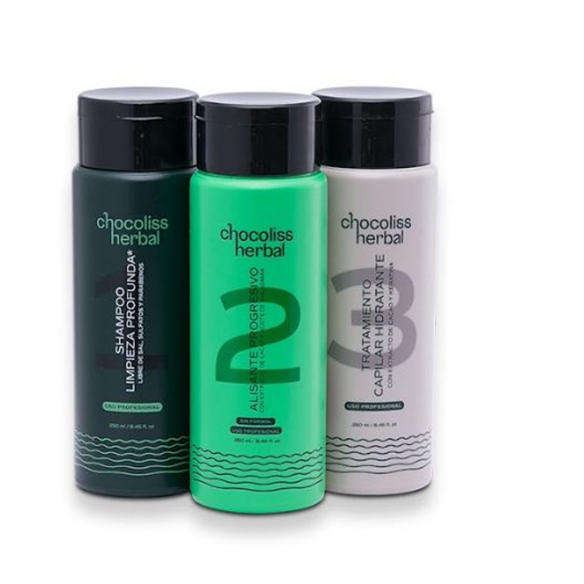 CHOCOLISSHERBAL - Kit Alisante Natural Con Keratina Chocoliss Herbal 250 ml