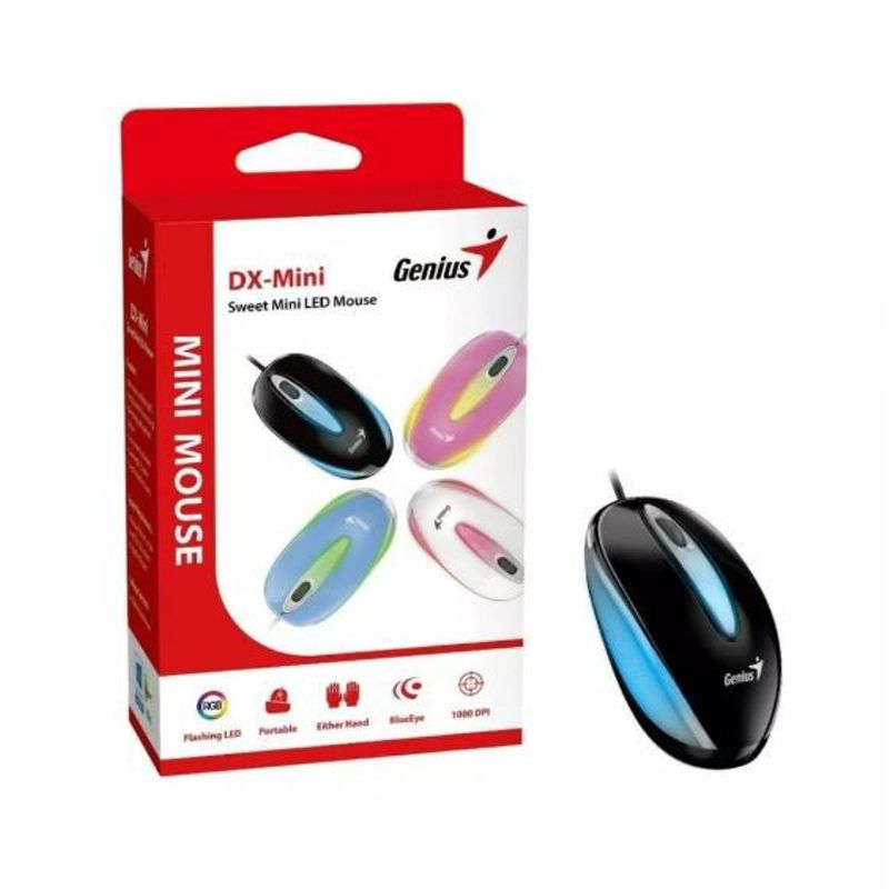 GENIUS - Mini Mouse Genius Dx-mini Usb Luz Rgb Negro