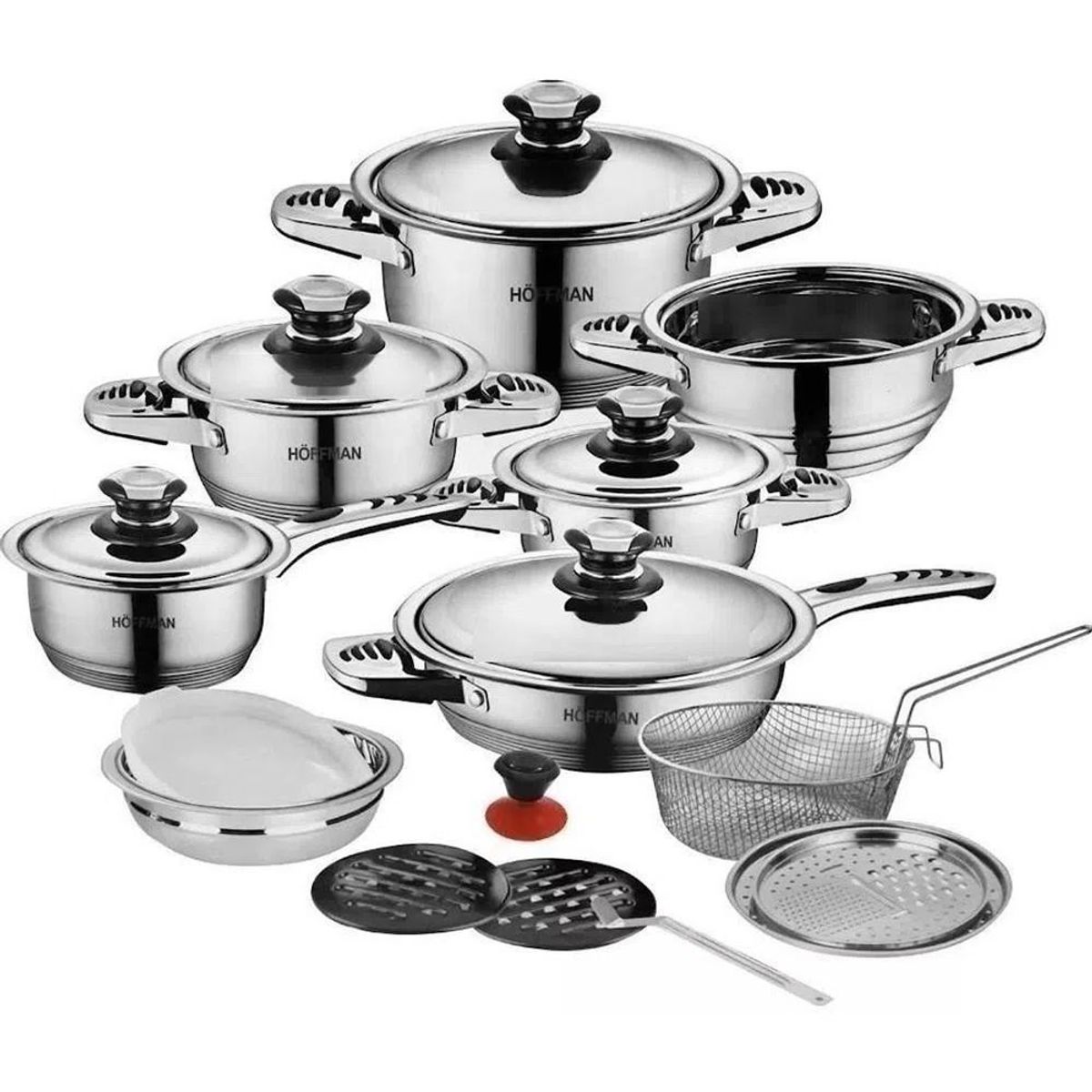 SWISSHOME DR HOFFMAN - Ollas Acero Quirurgico Hoffman 21 Piezas Nuevas