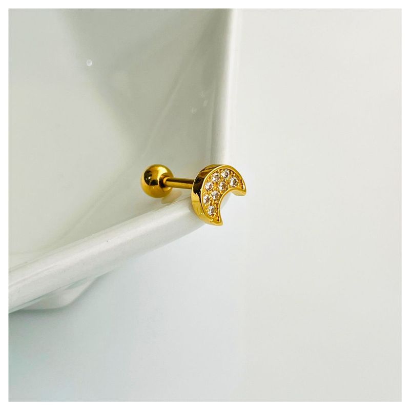 ACCESORIOS DE EVA - Piercing Acero Inoxidable Hélix Moon_.