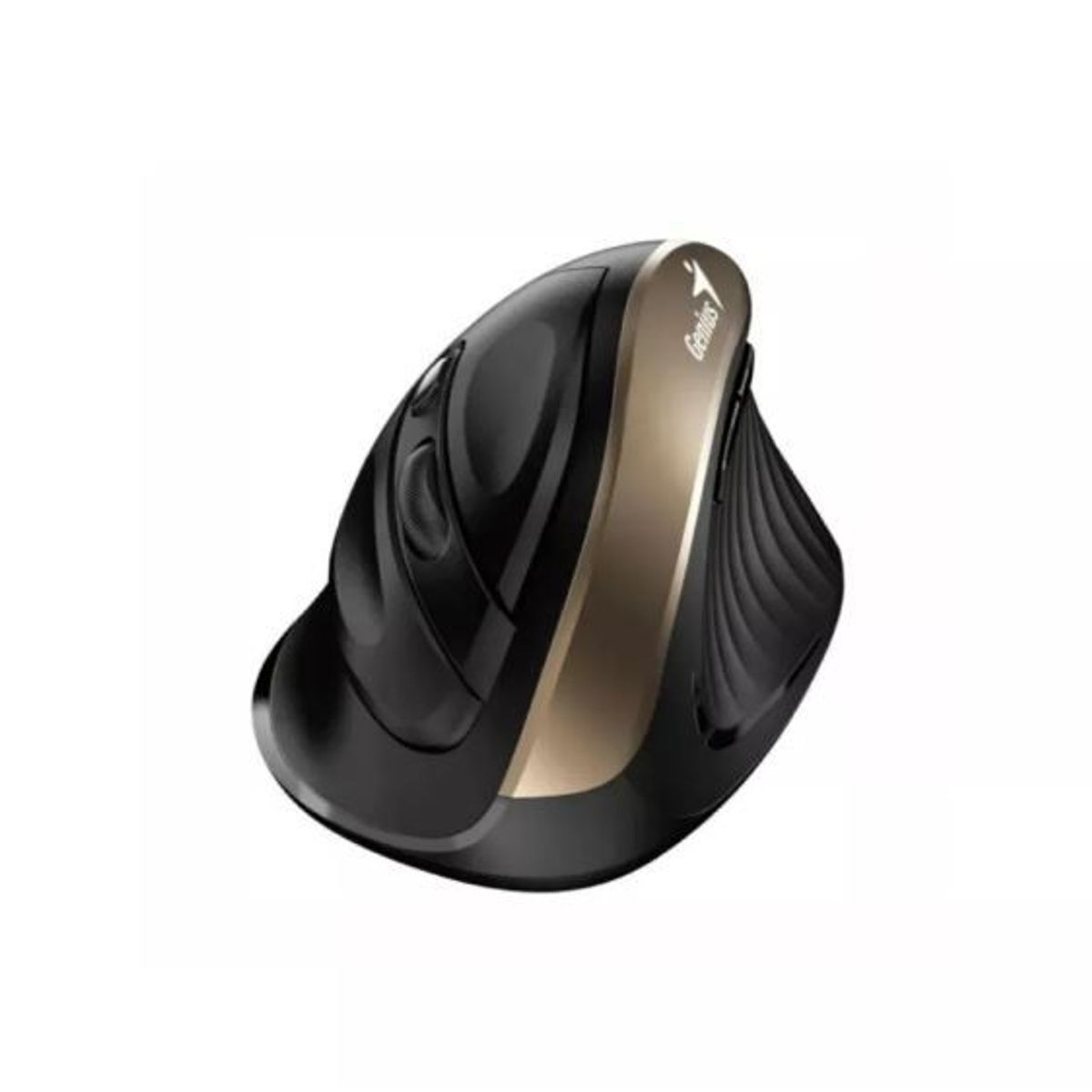 GENIUS - Mouse Genius Inalambrico Ergonomico Vertical 8250s Negro - Dorado