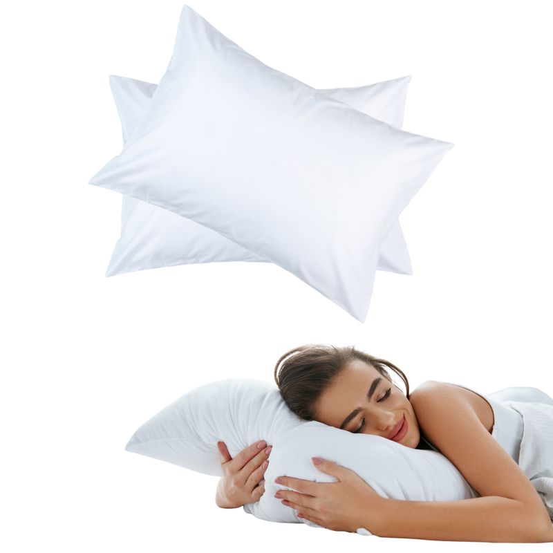 GENERICO - Almohadas De Algodon Siliconado Antialergicas Grandes Blancas