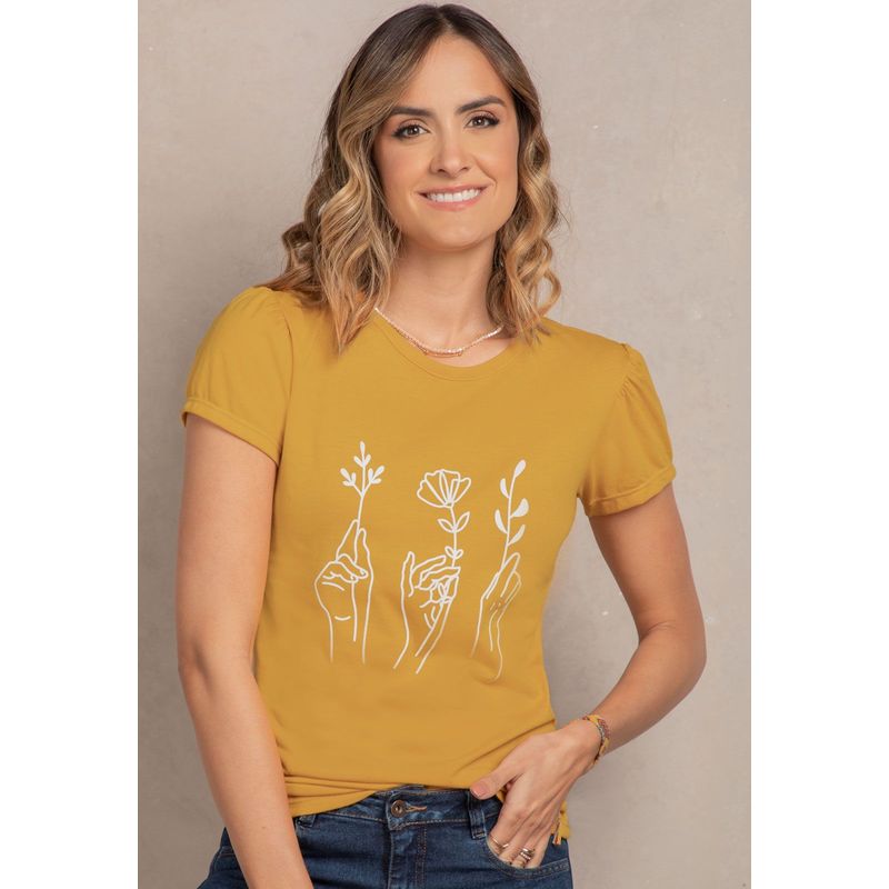 RUTTA - Camiseta Mujer Mostaza 88656