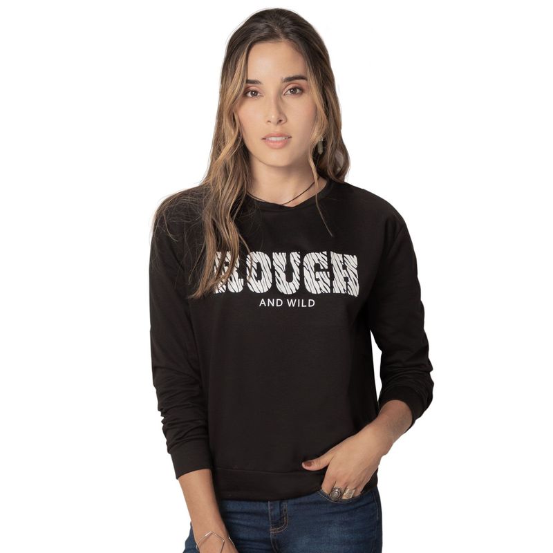 RUTTA - BUZO MUJER NEGRO 85944