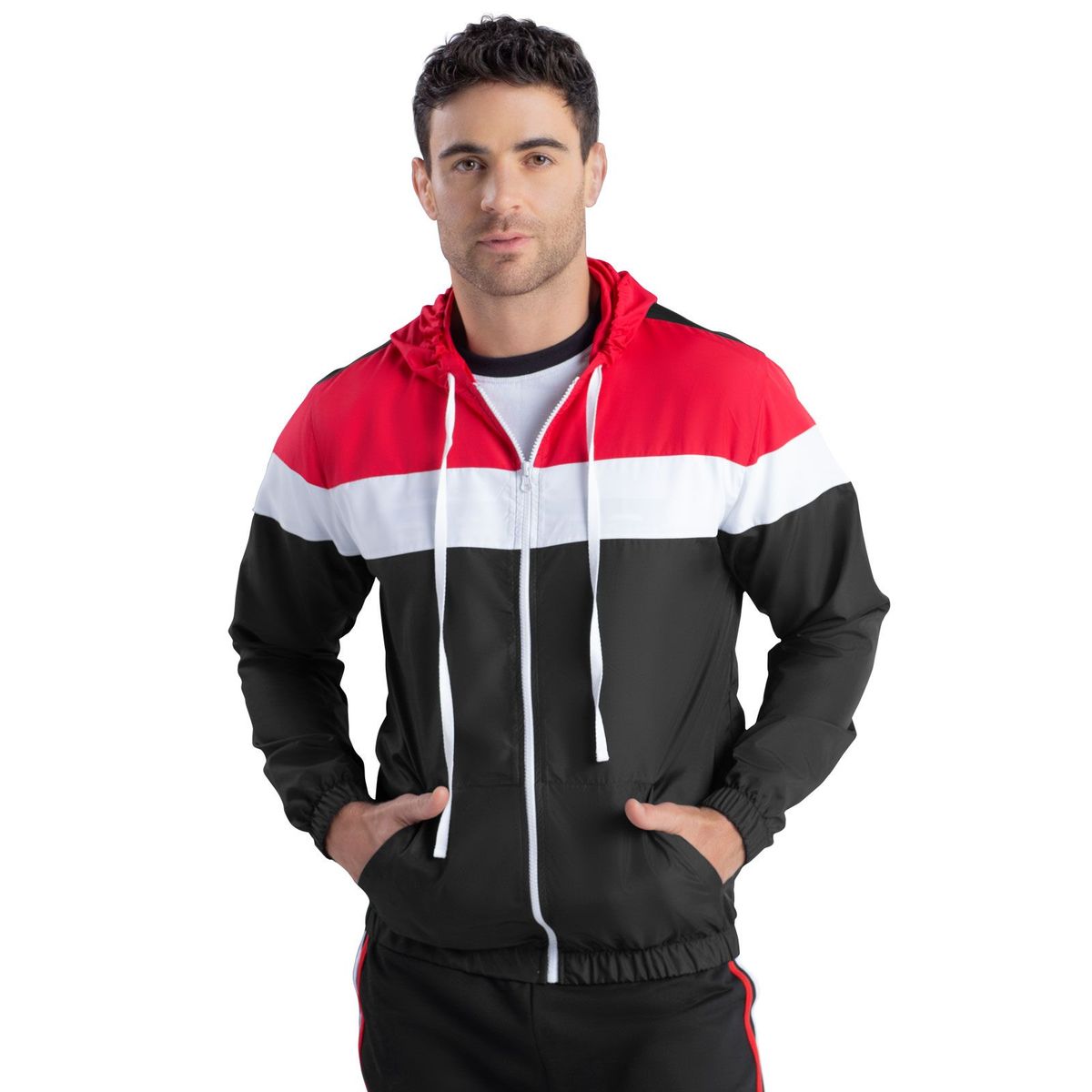 MARKETING PERSONAL - Chaqueta Hombre Negro-Rojo-Blanco Mp 88477
