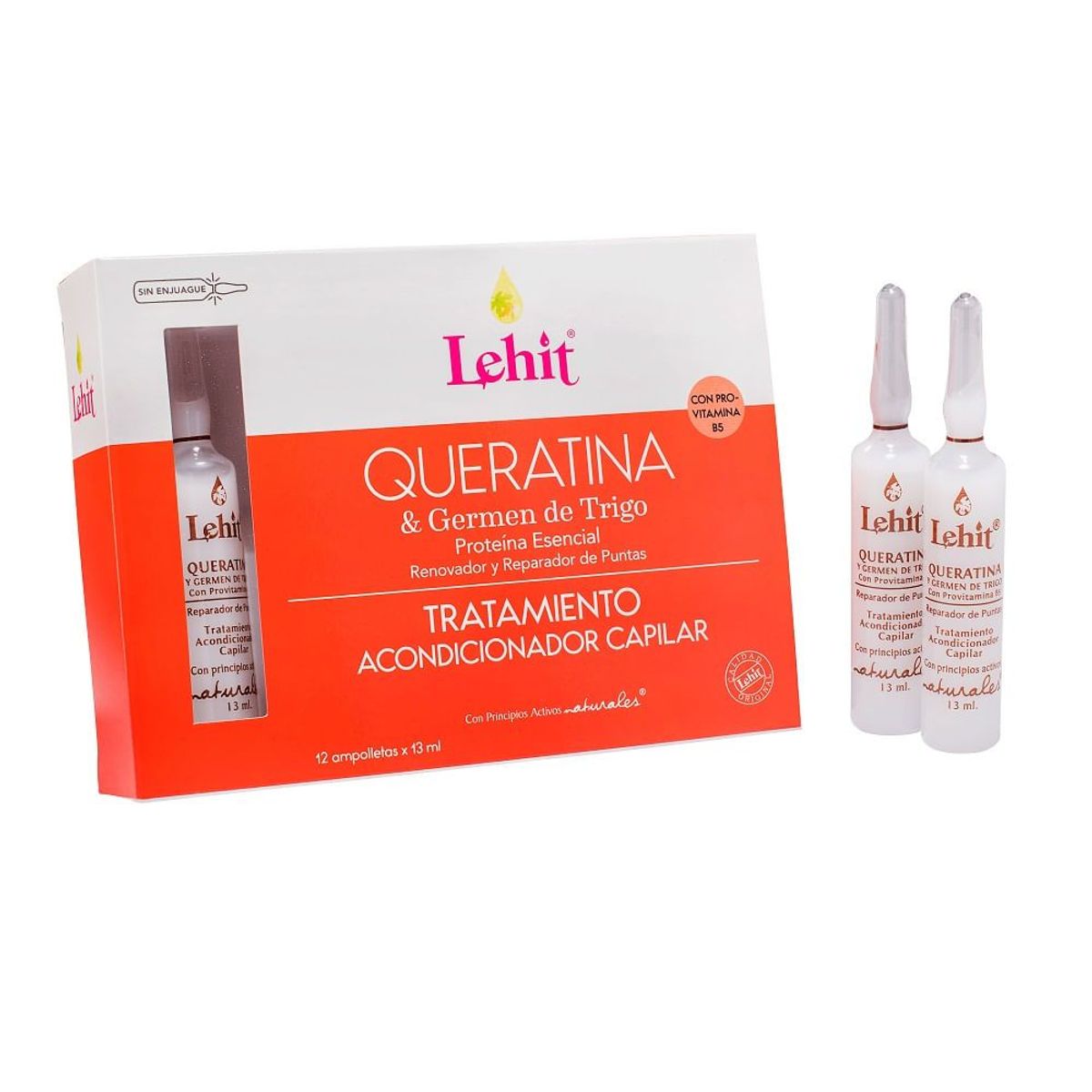 LEHIT - Ampolla Lehit Queratina Y Germen De Trigo 13ml X 1und