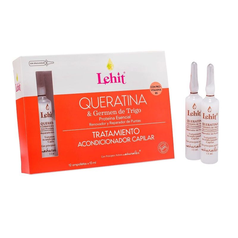 LEHIT - Ampolla Lehit Queratina Y Germen De Trigo 13ml X 1und