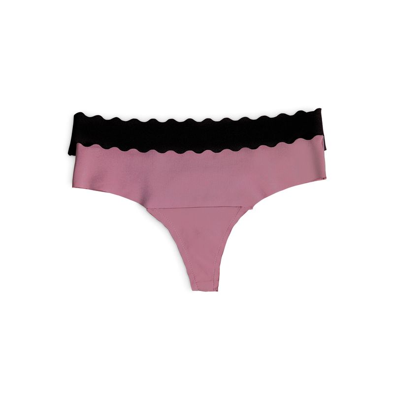 FORMAS INTIMAS - Brasilera Paq X2 Mujer Negro-Morado FI 34858