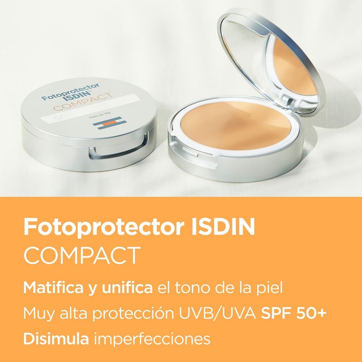ISDIN - Polvo Compacto Isdin Fotoprotector Spf50 Arena 10g