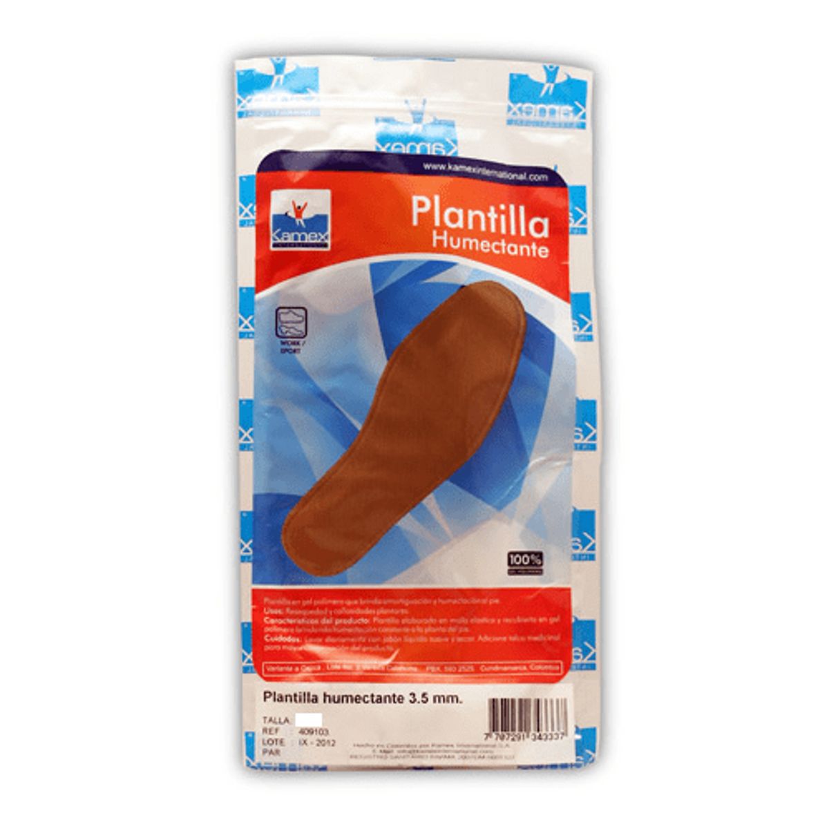 KAMEX - Plantilla Humectante  3.5mm