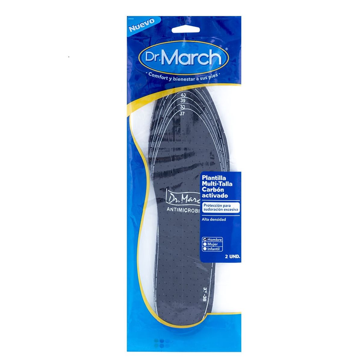 DR MARCH - Plantilla Multi-talla Carbon Activado Hombre Dr.march