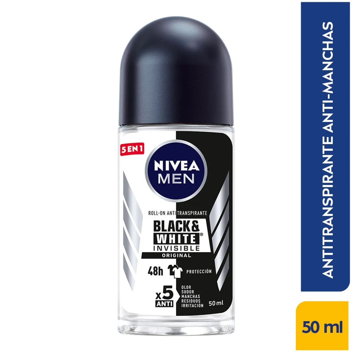 NIVEA - Desodorante Roll On Nivea Men Invisible Black & White X 50ml