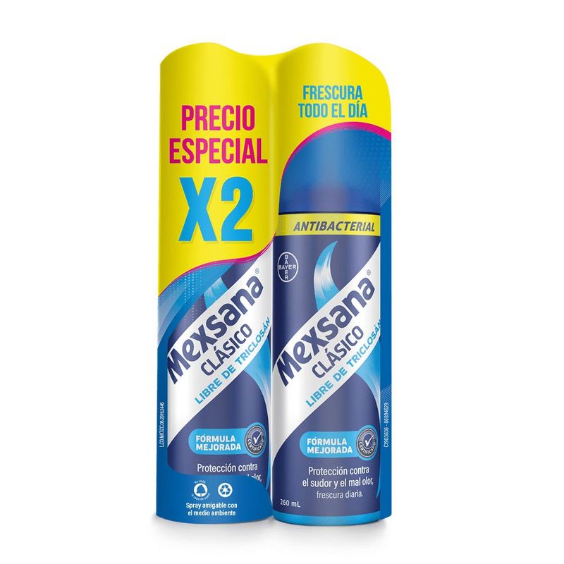 GENERICO - Oferta Desodorante Pies Mexsana Spray Clasico X 2und X 260ml.---
