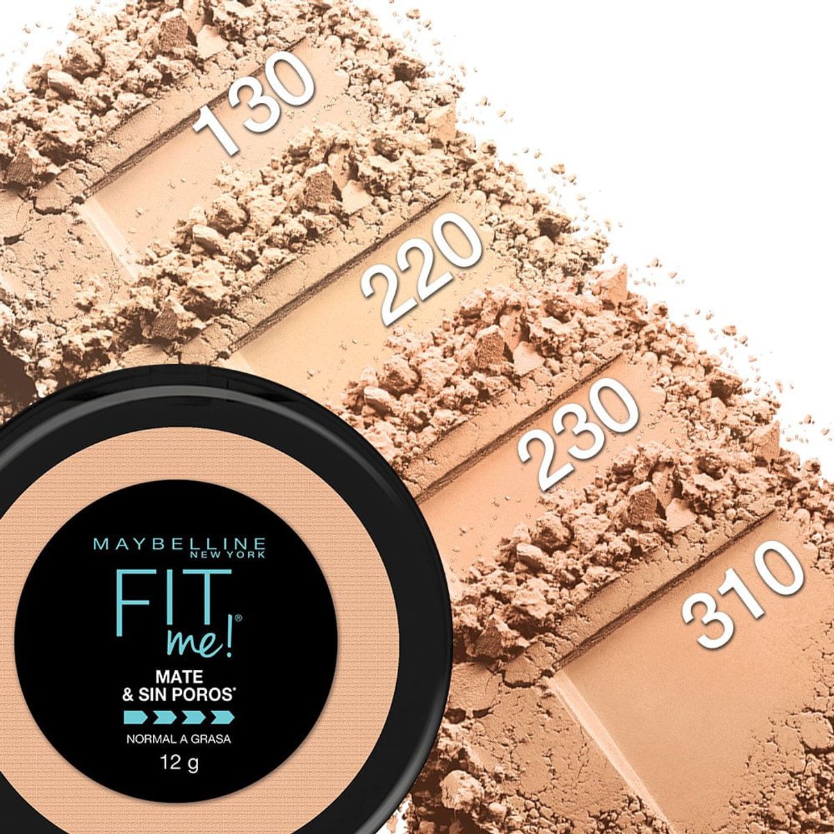 MAYBELLINE - Polvo Compacto Maybelline Fit Me Mate & Sin Poros Buff Beige