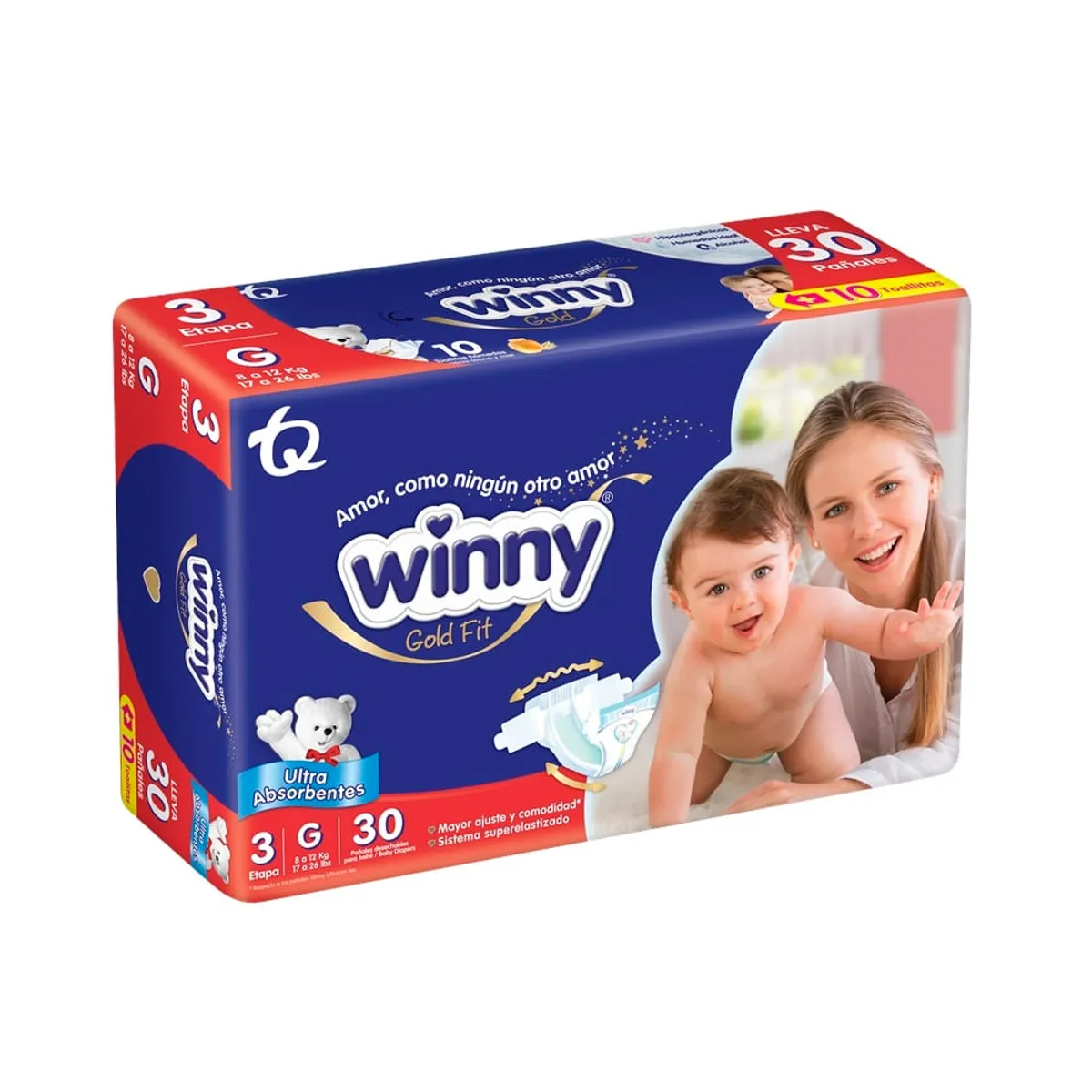 WINNY - Pañal Winny Gold Etapa 3 X 30und + 10 Toallitas