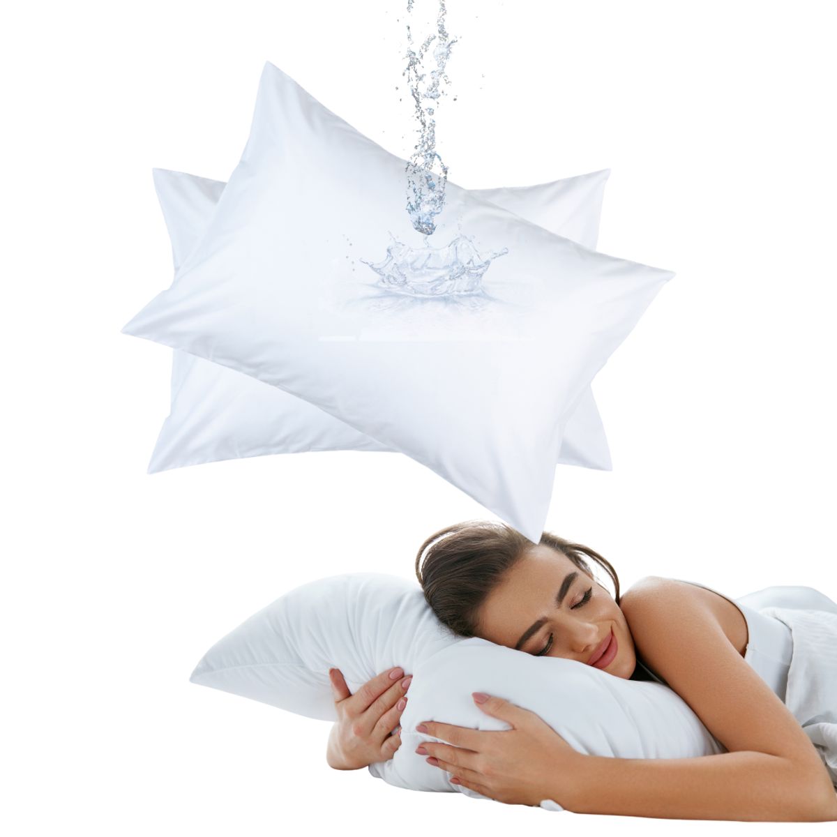 GENERICO - Funda Protector Impermeable Plástico Para Almohadas Forro Antifluido