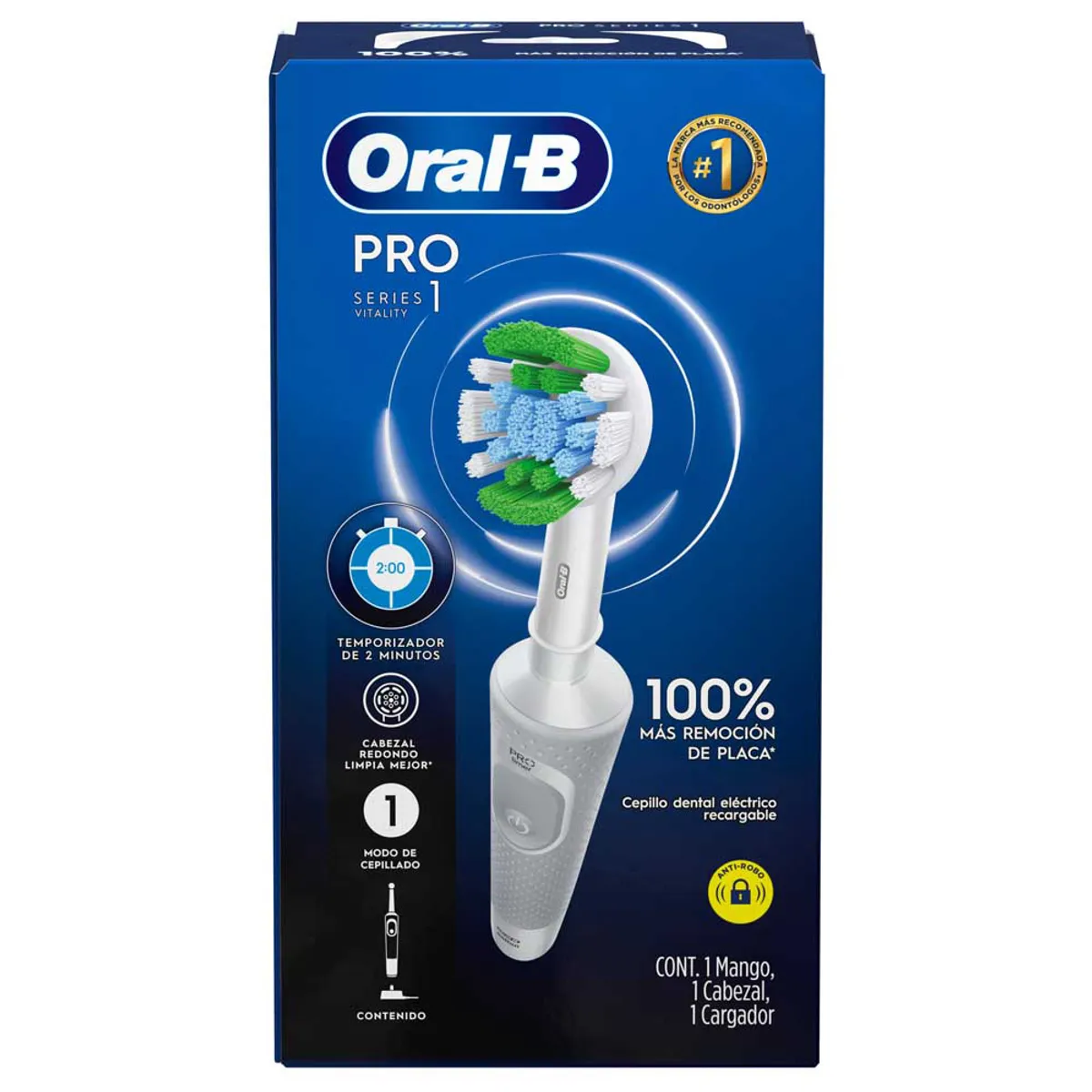ORAL B - Cepillo de Dientes Eléctrico Oral-B PRO 1 Cabezal Redondo