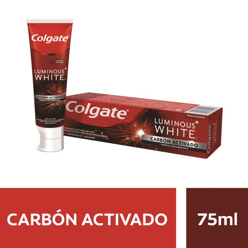 COLGATE - Crema Dental Blanqueadora Colgate Luminous White Carbon 75ml.---