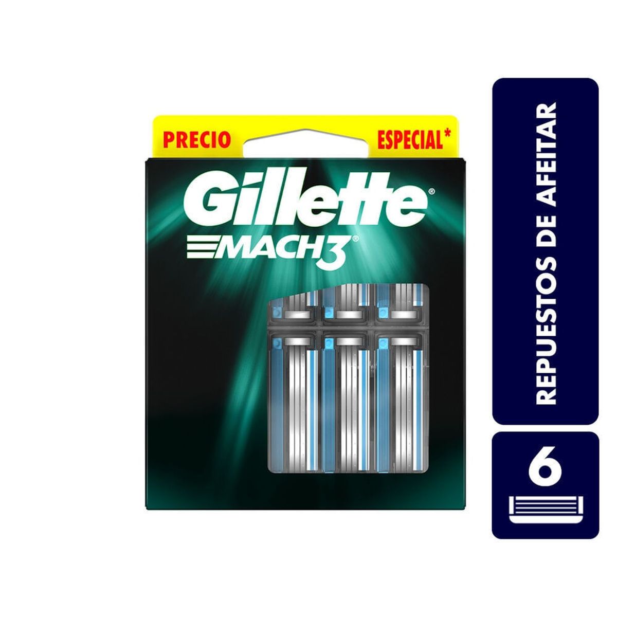 GILLETTE - Repuesto Maquina De Afeitar Gillette Mach3 X 6und