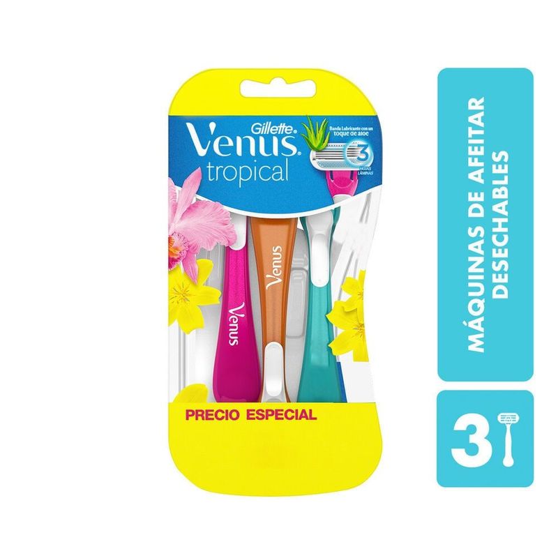 VENUS - Maquina Afeitar Desechable Venus Tropical X 3und