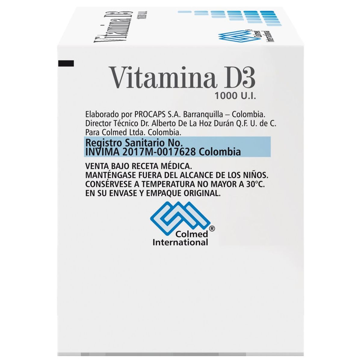 COLMED - Vitamina D3 Colmed 1000 U.i X 30 X Cápsulas Blandas
