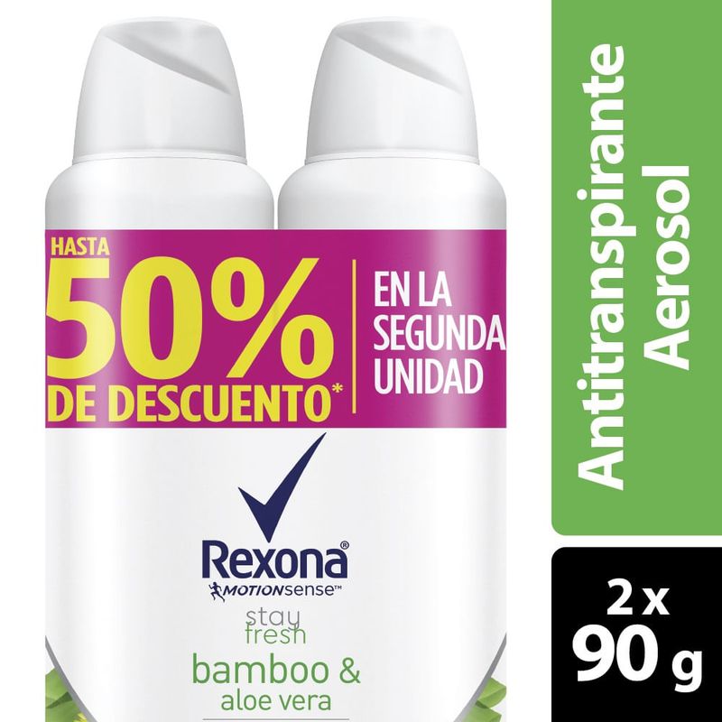 REXONA - Oferta Desodorante Rexona Bamboo Women Spray X 2und X 90g