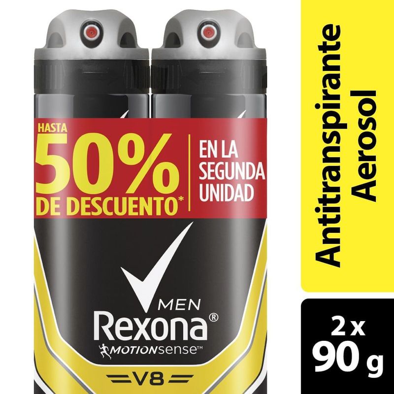 REXONA - Oferta Desodorante Rexona V8 Men Spray X 2und X 90g.---