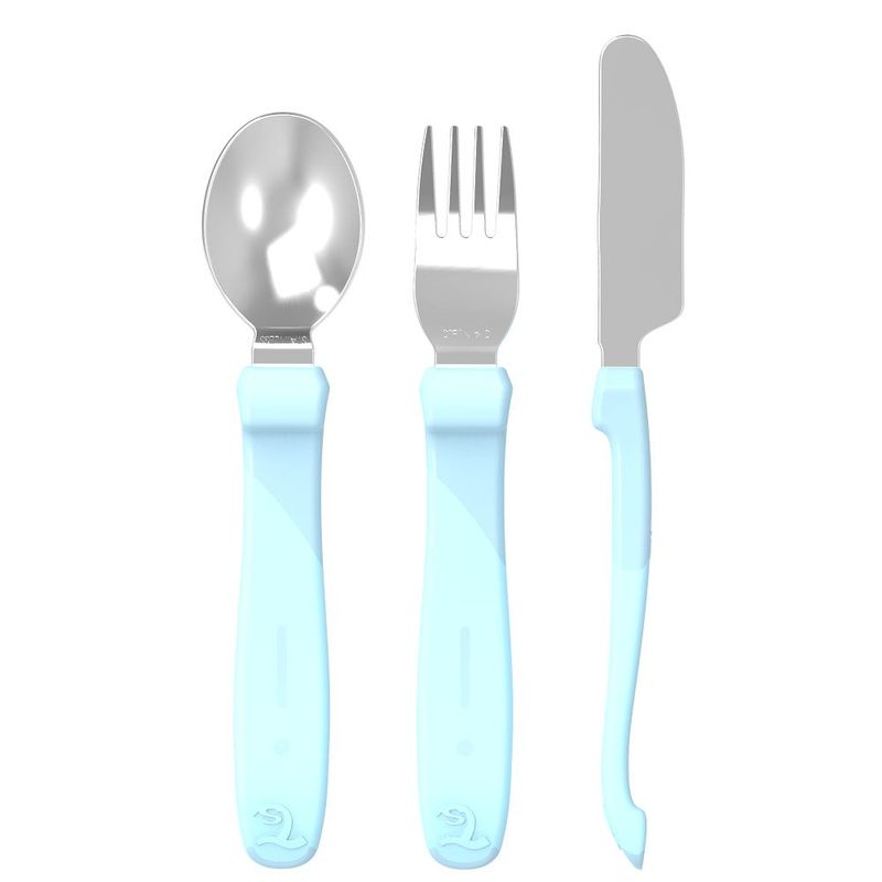 TWISTSHAKE - Set Cubiertos Twistshake Azul 12m+ X 3und