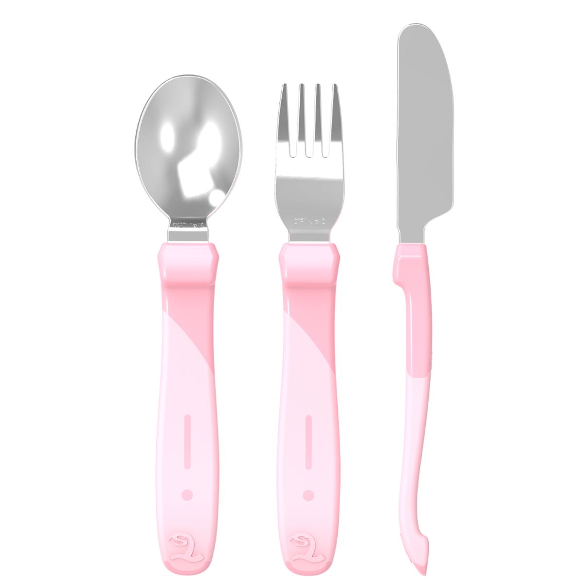 TWISTSHAKE - Set Cubiertos Twistshake Rosado 12m+ X 3und