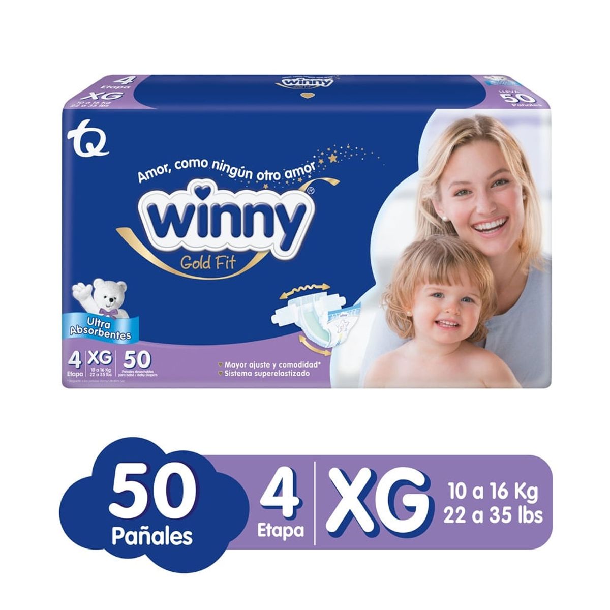 WINNY - Pañal Winny Gold Etapa 4 X 50und