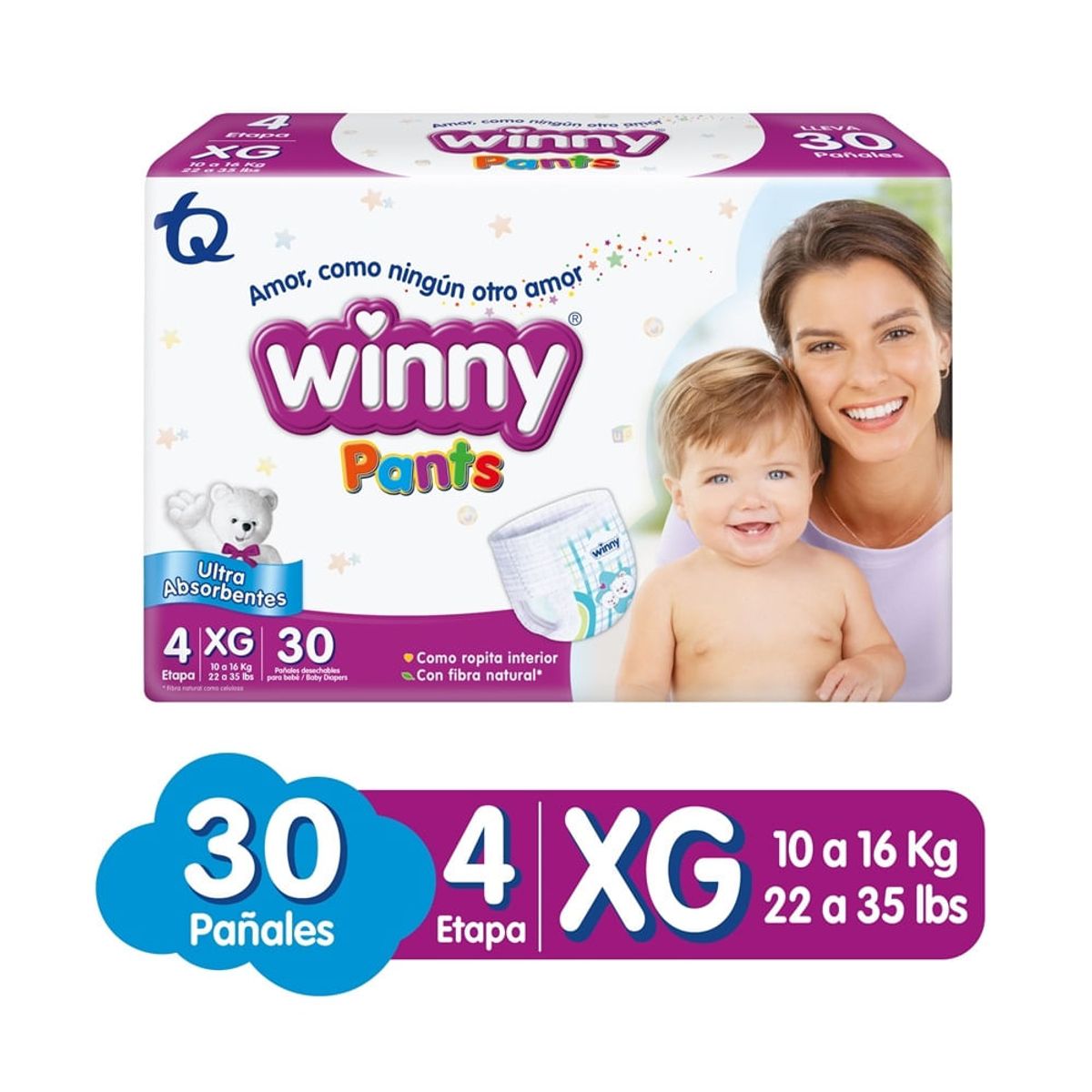 WINNY - Pañales Winny Pants Etapa 4 X 30und
