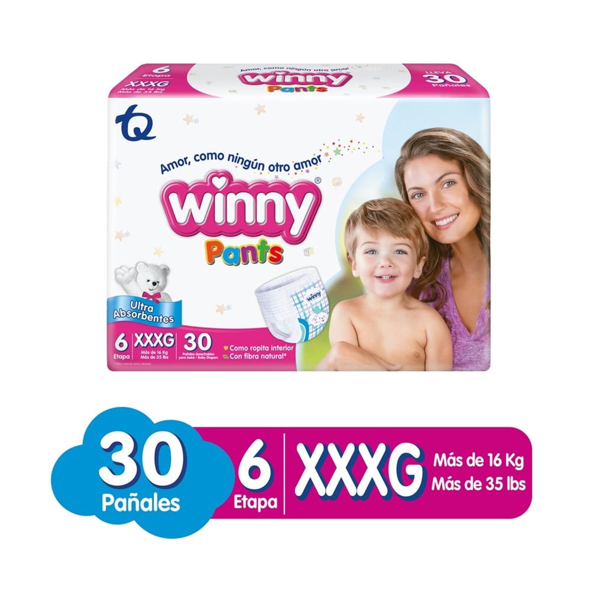 WINNY - Pañal Winny Pants Etapa 6 X 30und
