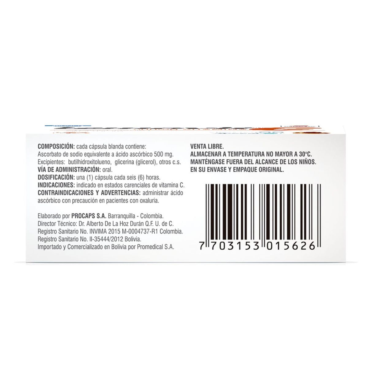 PROCAPS - Lemovit Vitamina C 30 Capsulas Blandas