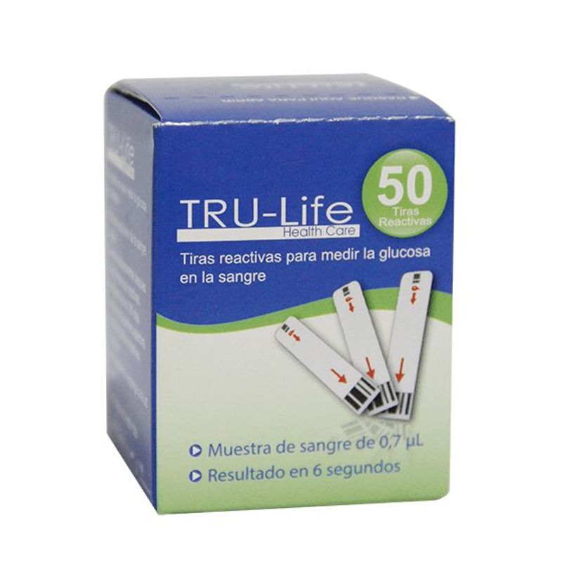 TRU LIFE - Tru-life Tiras Reactivas Health Care X 50 Und