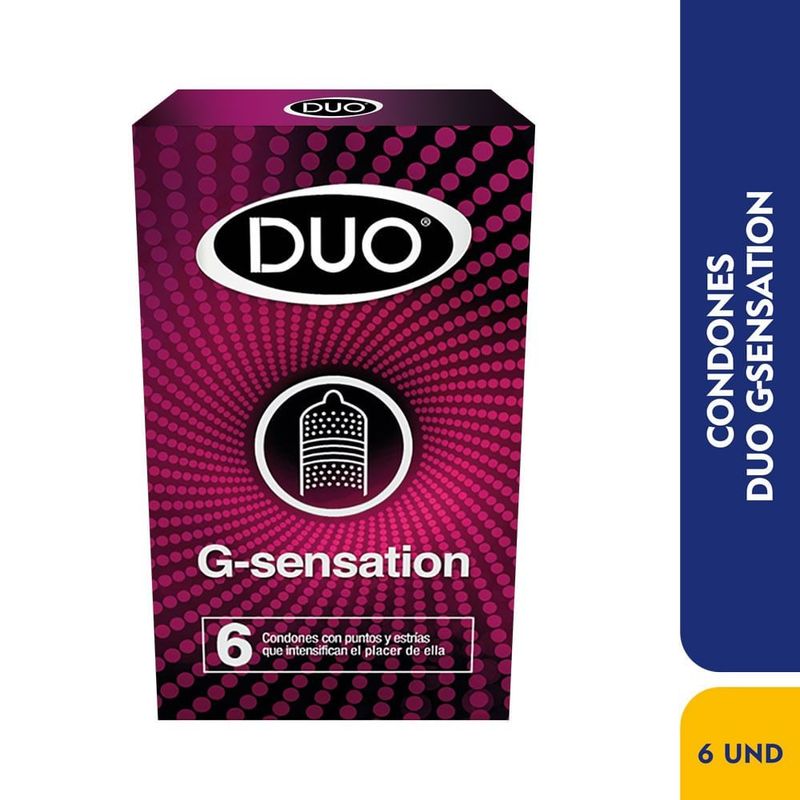 GENERICO - Condon Duo  G-sensation Caja X 6 Und