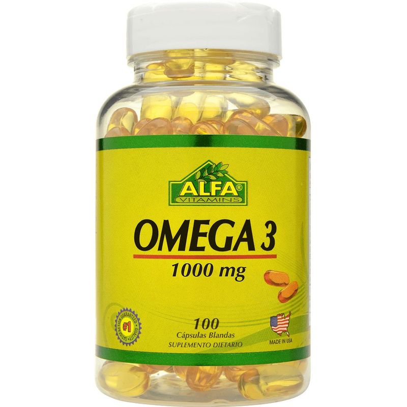 ALFA VITAMINS - Omega 3 Alfa Vitamins 1000gr X 100 Capsulas