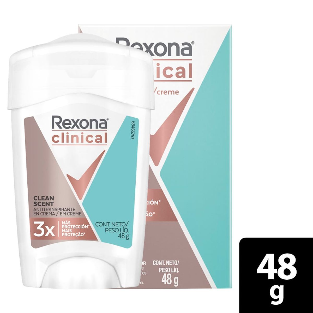 REXONA - Desodorante Rexona Clinical Clean Scent X 48g
