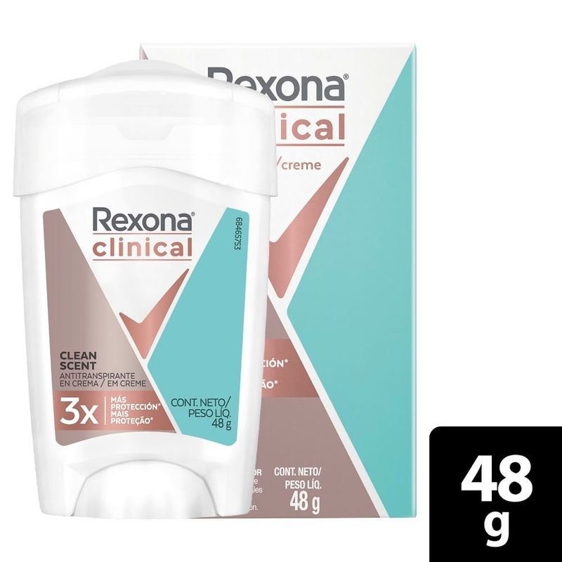 REXONA - Desodorante Rexona Clinical Clean Scent X 48g.---