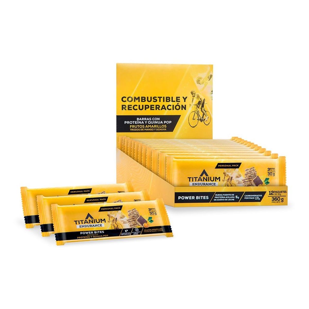 TITANIUM - Barra Titanium Power Bites Frutos Amarillos X 30g