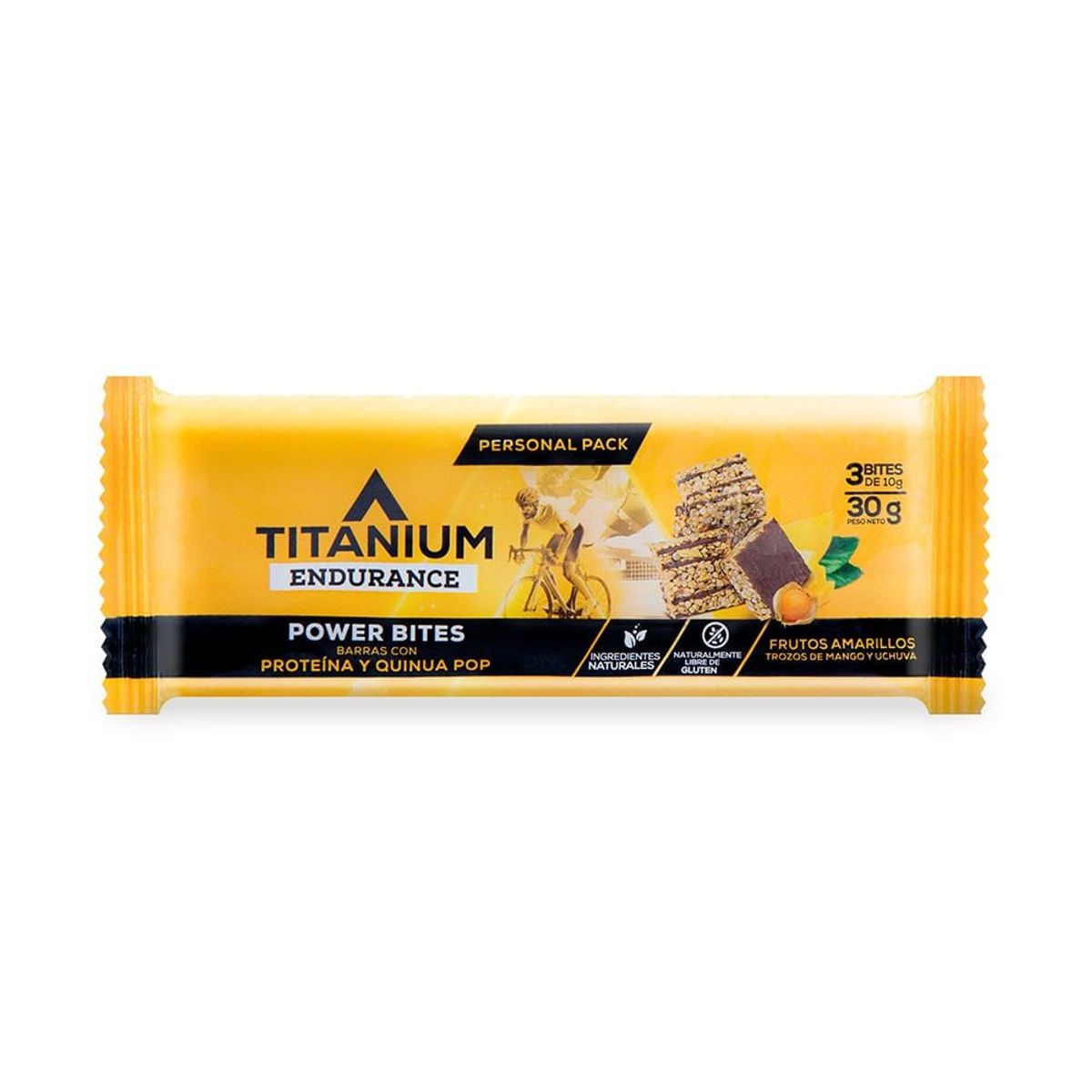 TITANIUM - Barra Titanium Power Bites Frutos Amarillos X 30g