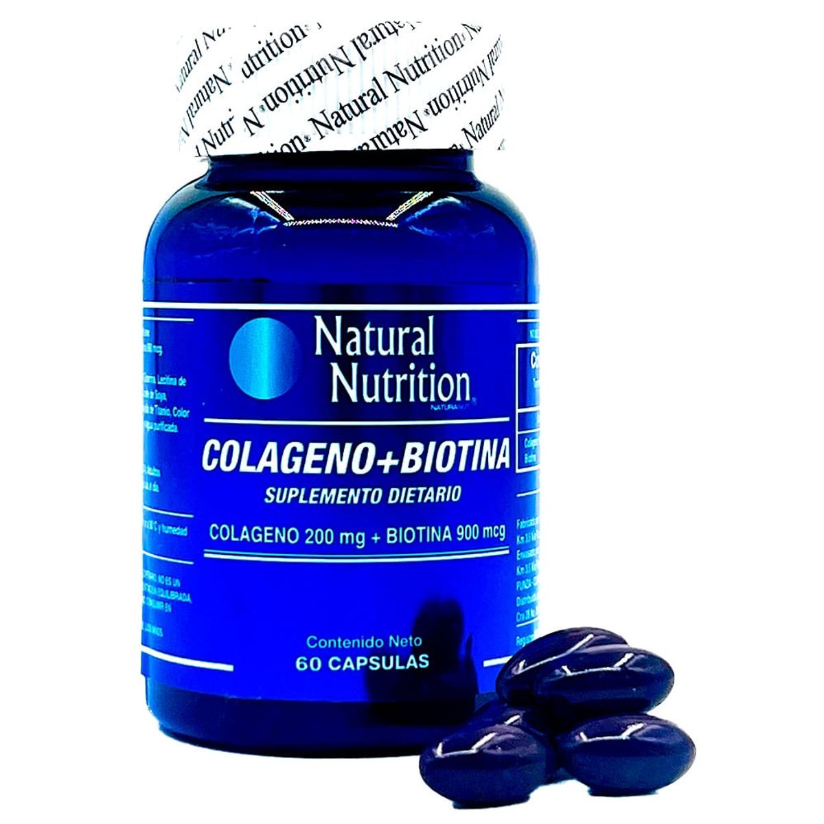 NATURAL NUTRITION - Colageno+biotina Natural Nutrition X 60 Capsulas