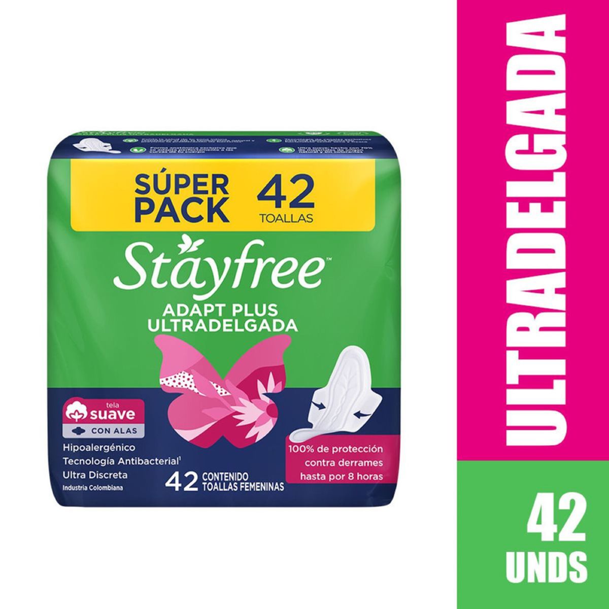 STAYFREE - Toalla Higienica Stayfree Adapt Plus Ultradelgada X 42und