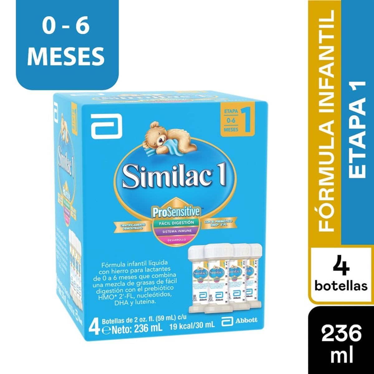 SIMILAC - Formula Infantil Similac Liquida Prosensitive Etapa 1 X 4und