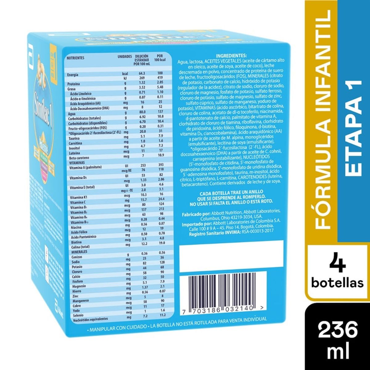 SIMILAC - Formula Infantil Similac Liquida Prosensitive Etapa 1 X 4und