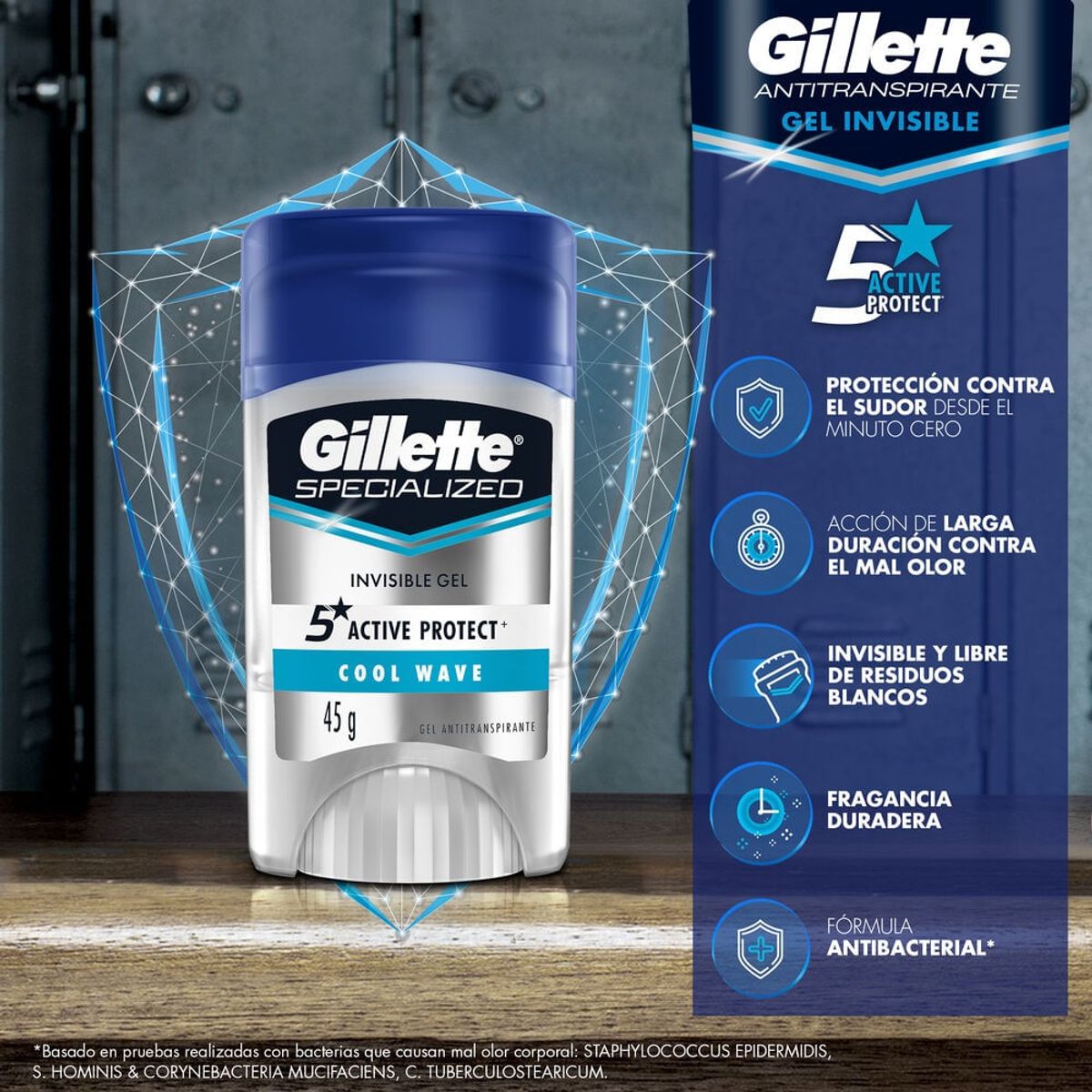 GILLETTE - Desodorante Gillette Clear Gel Cool Wave X 45g