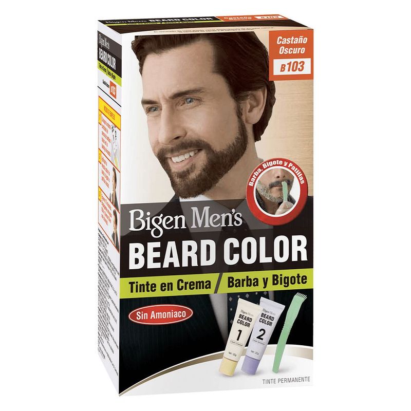 BIGEN - Tinte Bigen Men Barba Y Bigote Castaño Oscuro B103